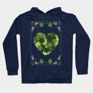 St. Patrick's Clover Heart Hoodie